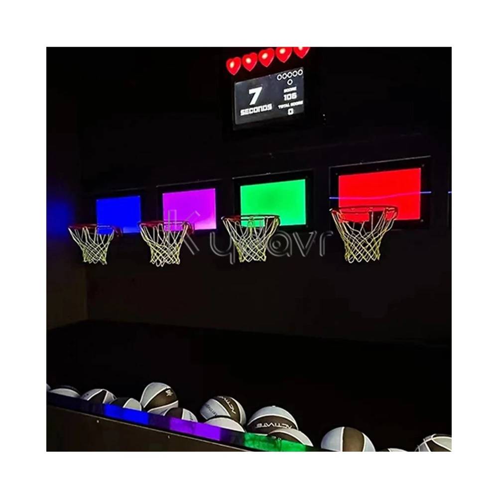 Interactive Basketball Reaction Game for Amusement Parks